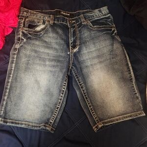 blue denim shorts from true luck